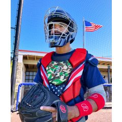 Stars & Stripes Chest Protector with DuPont™ Kevlar® | SEI Certified to Meet NOCSAE Standard